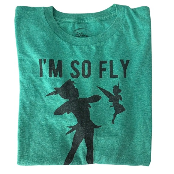 Disney Bundle DuckTales & Peter Pan T-Shirts XL Grey and Green Short Sleeve - Picture 3 of 16